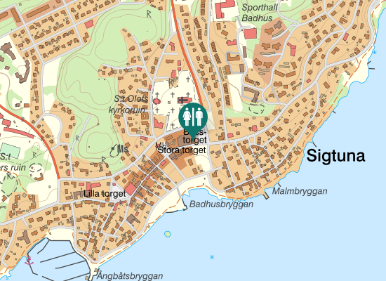 Karta over Stora gatan