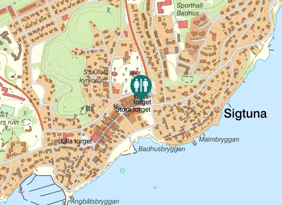 Karta over Stora gatan
