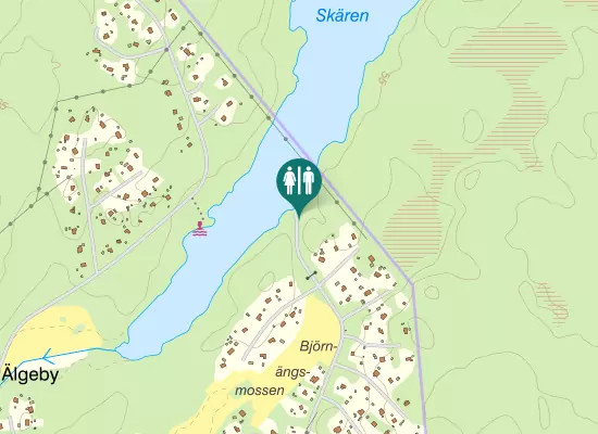 Karta over Björnmossevägen