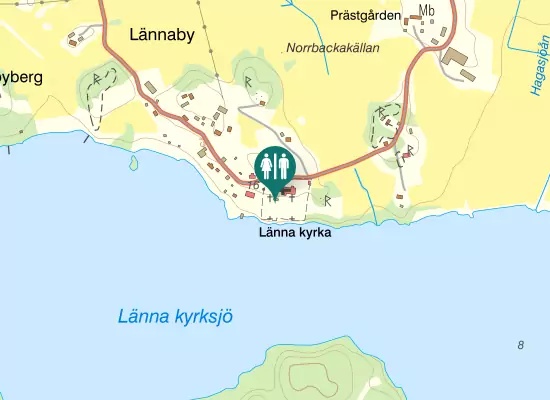 Karta över Lännaby
