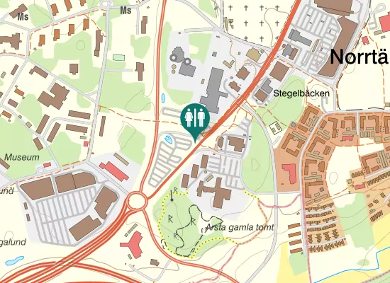 Karta over Stockholmsvägen