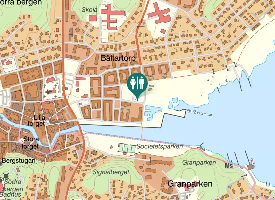 Karta over Östra Rögårdsgatan