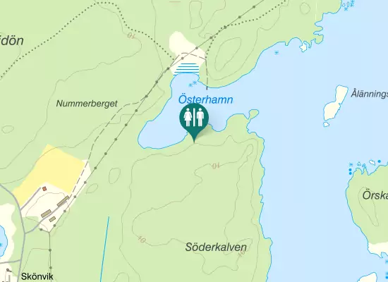 Karta over Brännäsvägen
