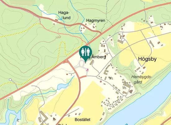 Karta over Högsbyvägen