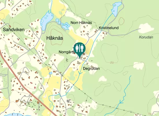 Karta over Norrhåknäsvägen