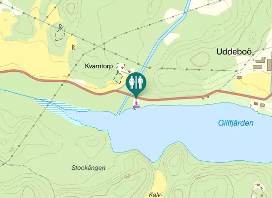 Karta över Uddeboövägen