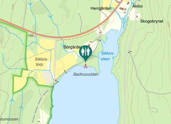 Karta over Gamla Sikforsstigen