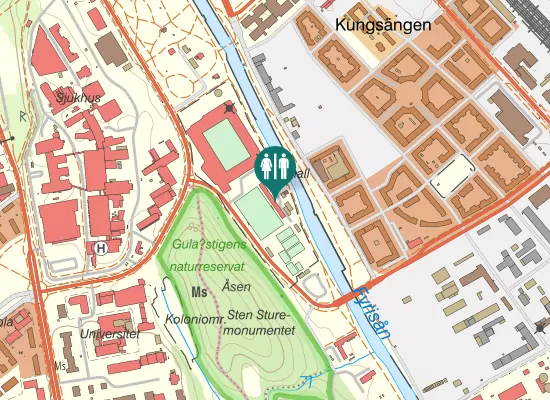 Karta over Sleven Säfwenbergs väg