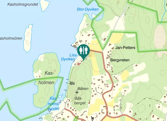 Karta over Toalett Herrar Dansbanan