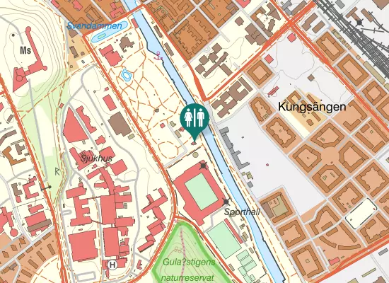 Karta over Hamnspången