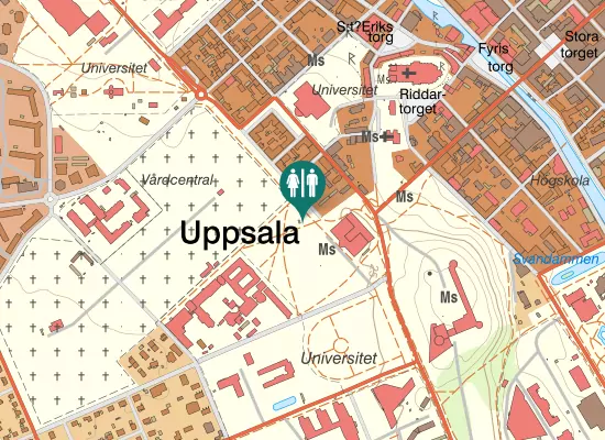 Karta over Kyrkogårdsgatan