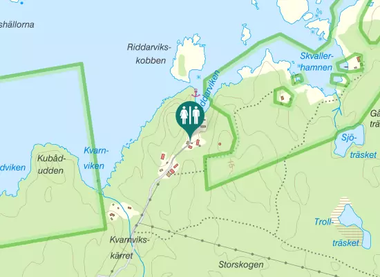 Karta over Riddarviksvägen