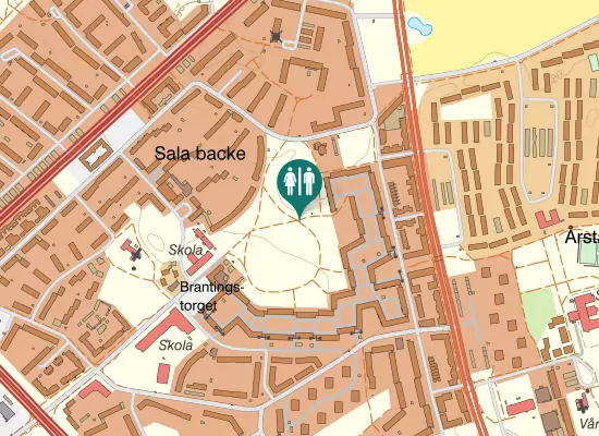 Karta over Källparksgatan