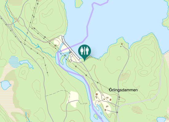 Karta over Småsjömarksvägen