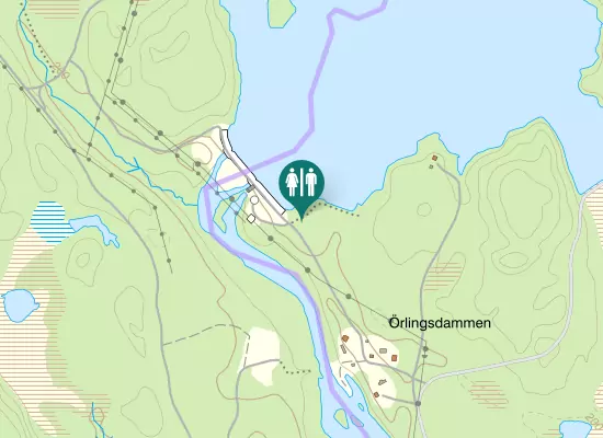 Karta over Småsjömarksvägen