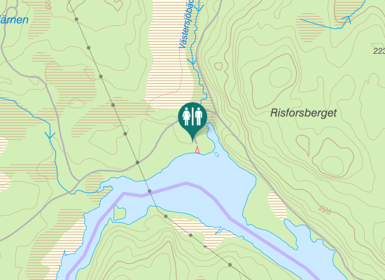 Karta over Risfors-Bodagheden