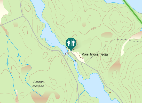 Karta över Hammartjärnsvägen