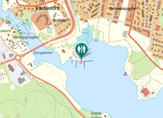Karta over Båthamnsvägen