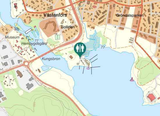 Karta över Båthamnsvägen