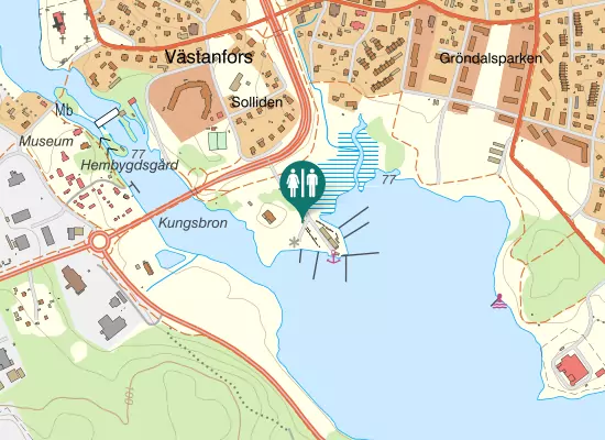 Karta over Båthamnsvägen