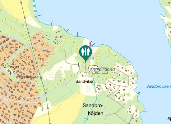 Karta over Sandbrohöjden