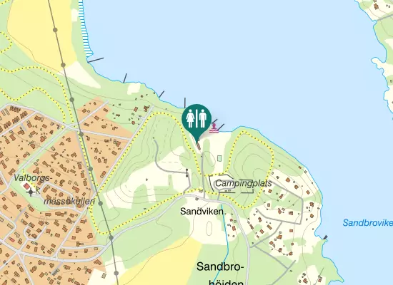 Karta over Sandbrohöjden