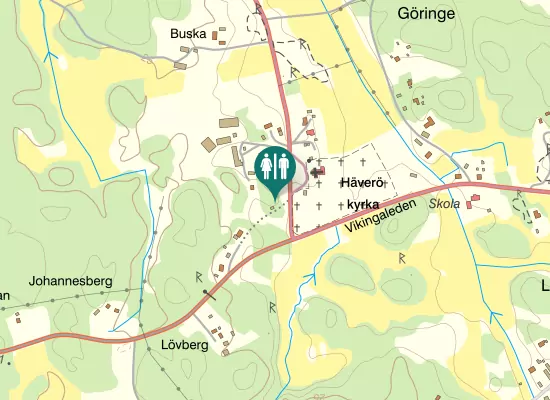 Karta over Häverö kyrkväg