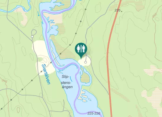 Karta over Canoe portage