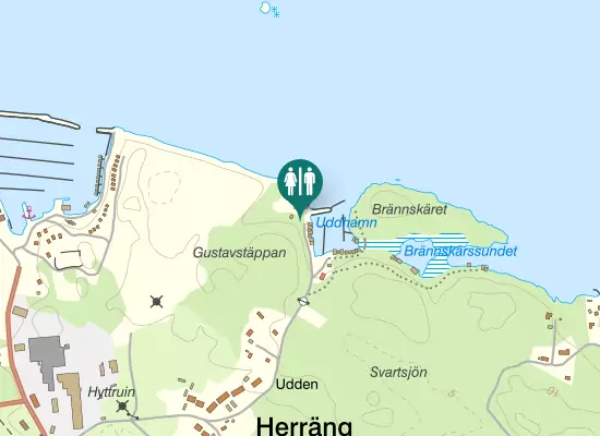 Karta over Uddhamnsvägen