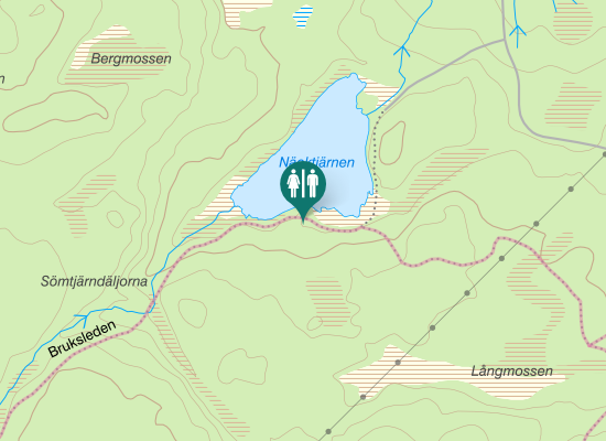 Karta över Näcktjärnsvägen