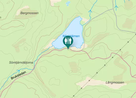 Karta over Näcktjärnsvägen