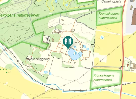 Karta over Tosselilla dammen