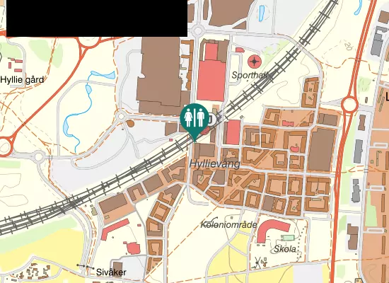 Karta over Hyllie stationstorg