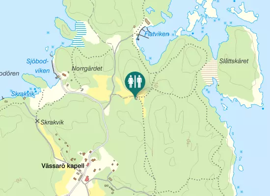 Karta over Fladanvägen