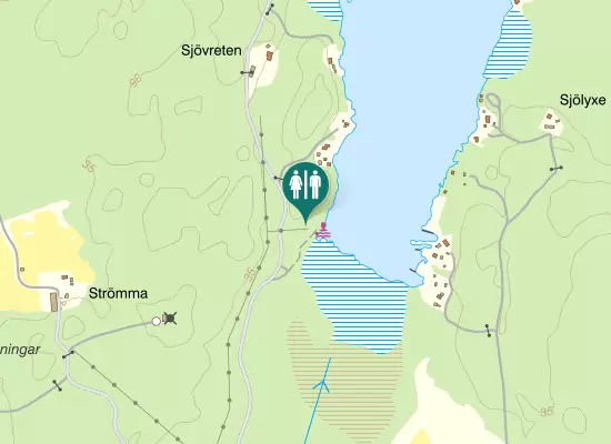 Karta over Sjövretesvägen
