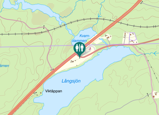 Karta över Rastplats Långsjön