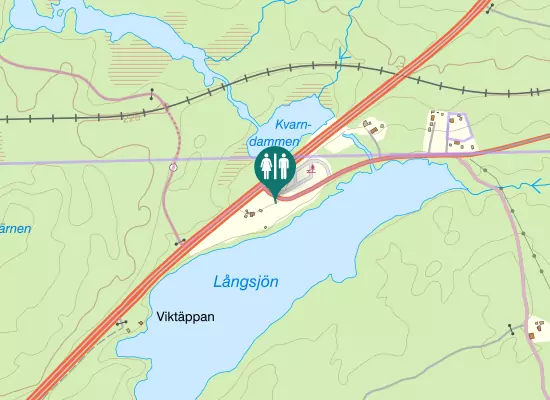Karta over Rastplats Långsjön
