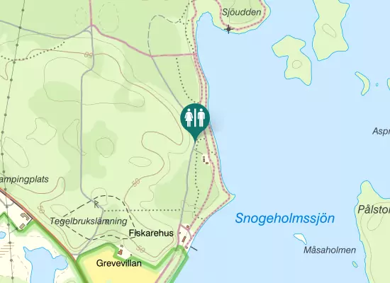 Karta over Snogeholmssjön
