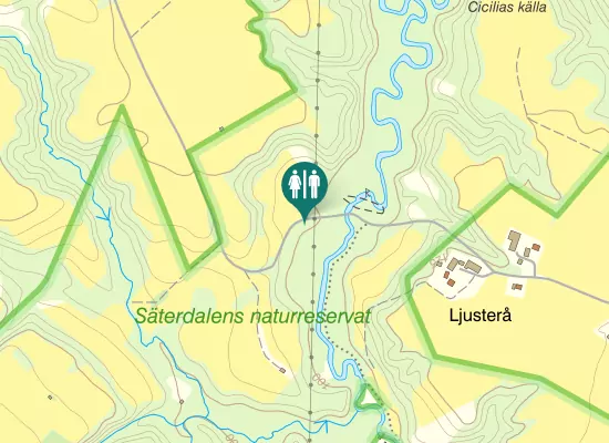 Karta över Ljusterbron