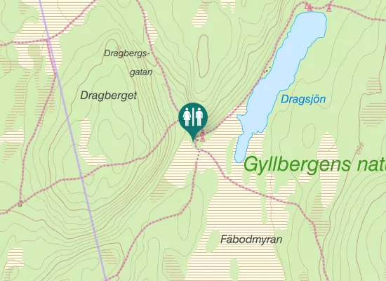 Karta over Dragbergsgatan