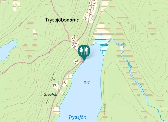 Karta over Tryssjövägen
